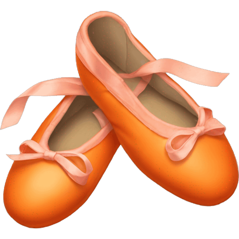 Orange ballet shoes emoji