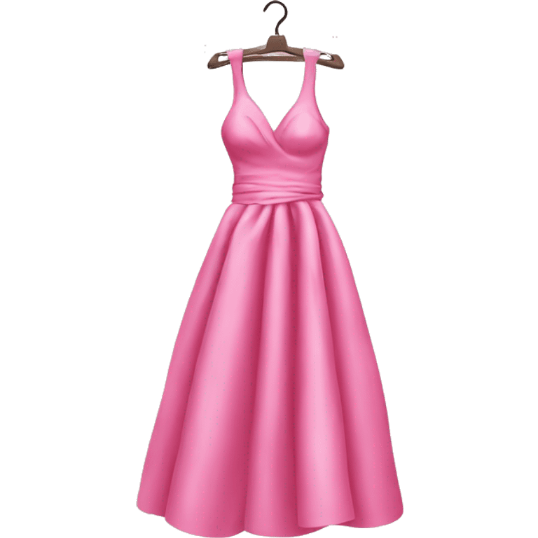 Pink couture dress on hanger emoji