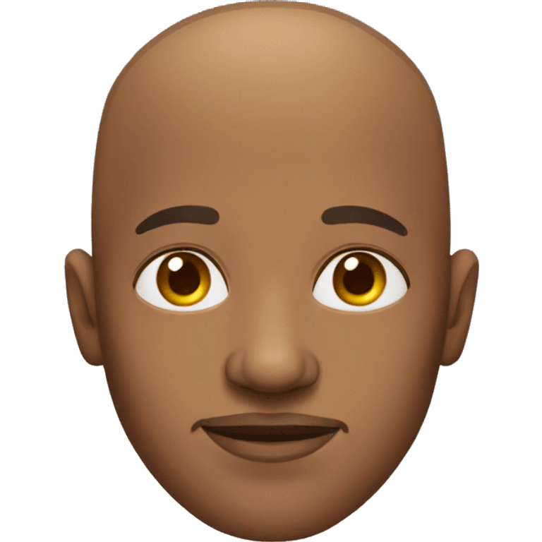 middle age bald brown skinned Ethiopian man emoji