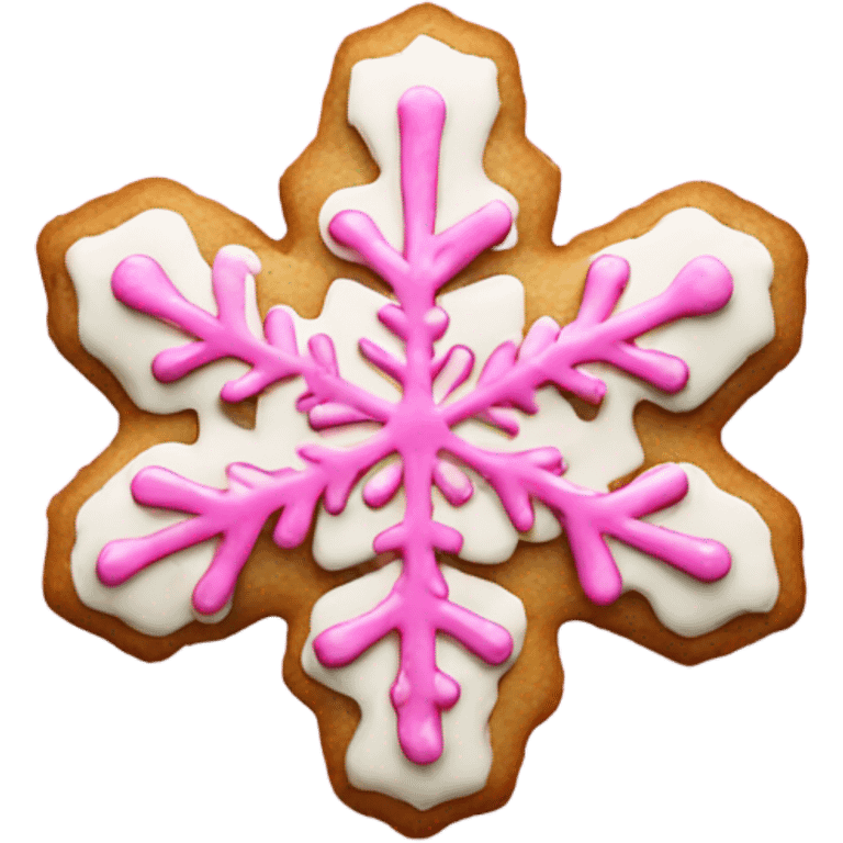 pink snowflake cookie  emoji