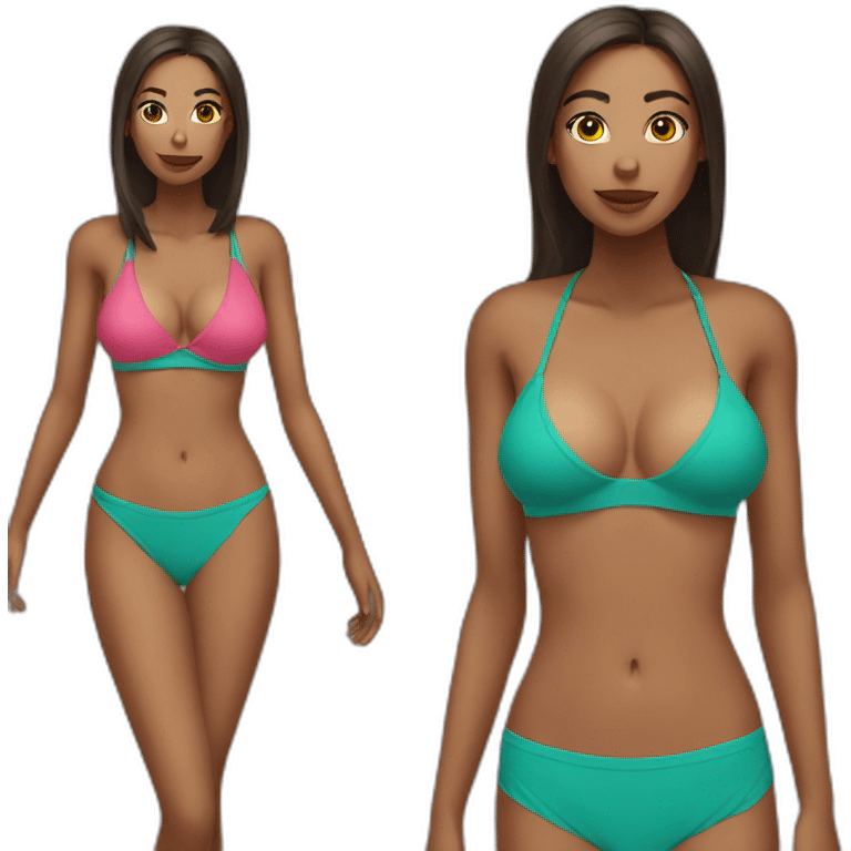 Woman in bikini emoji