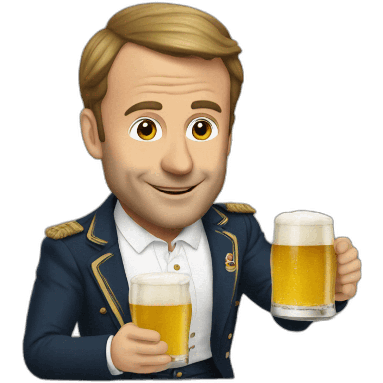 Macron bière emoji