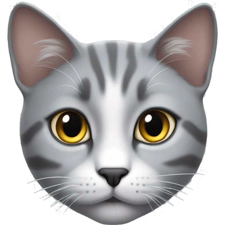 realistic grey whiskas cat emoji