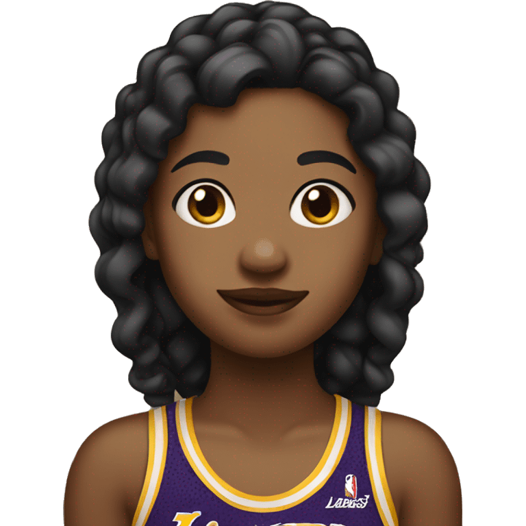 girl with with a lakers tattoo emoji