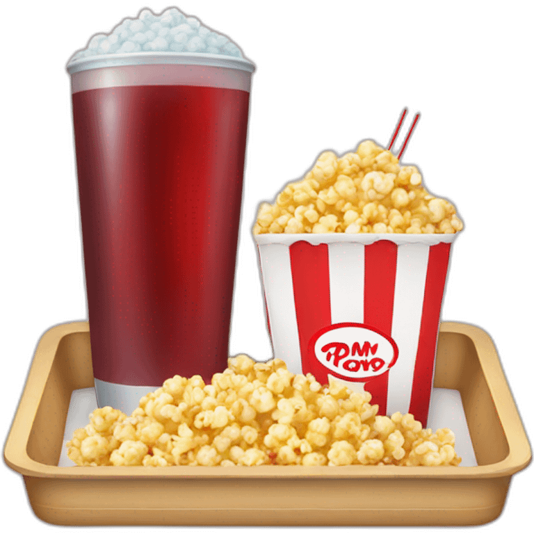 soda drink and popcorn tray emoji