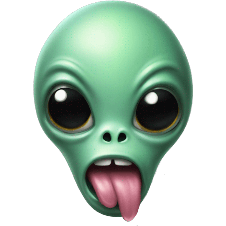 alien sticking tongue out emoji