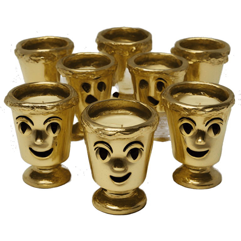 Gold Vintage candle holder for 5 candles  emoji