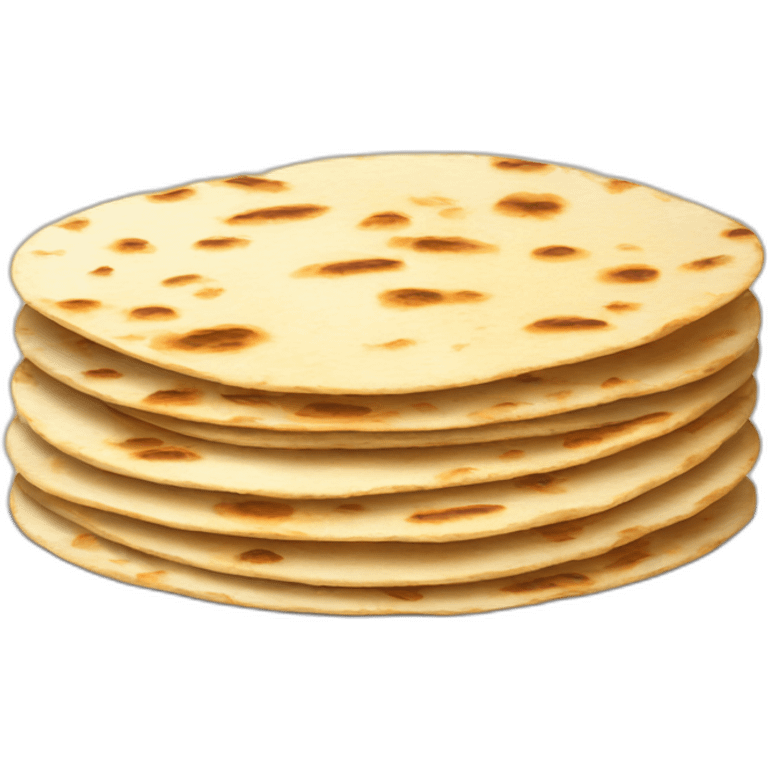 Small Stack of tortillas with some grill marks emoji