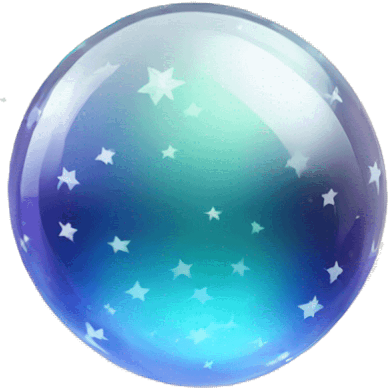 cristal ball with smoke and stars emoji