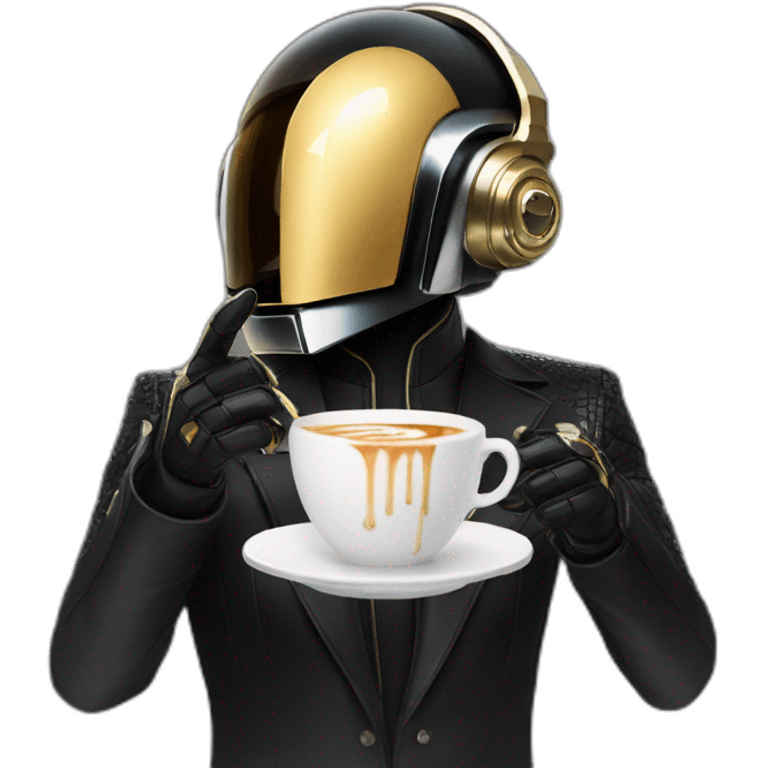 Daft punk holding cappuccino  emoji