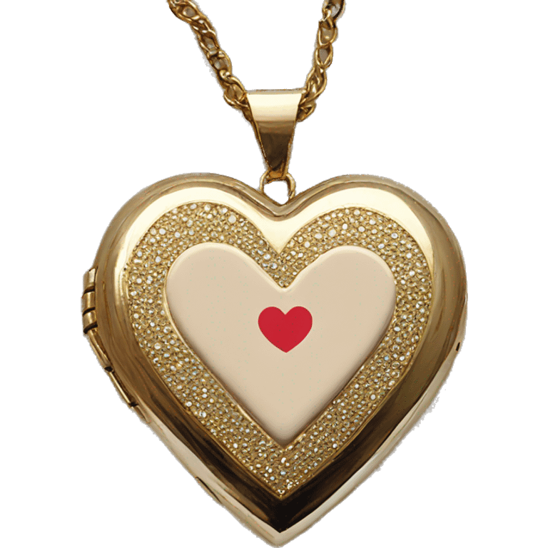 Heart locket necklace  emoji