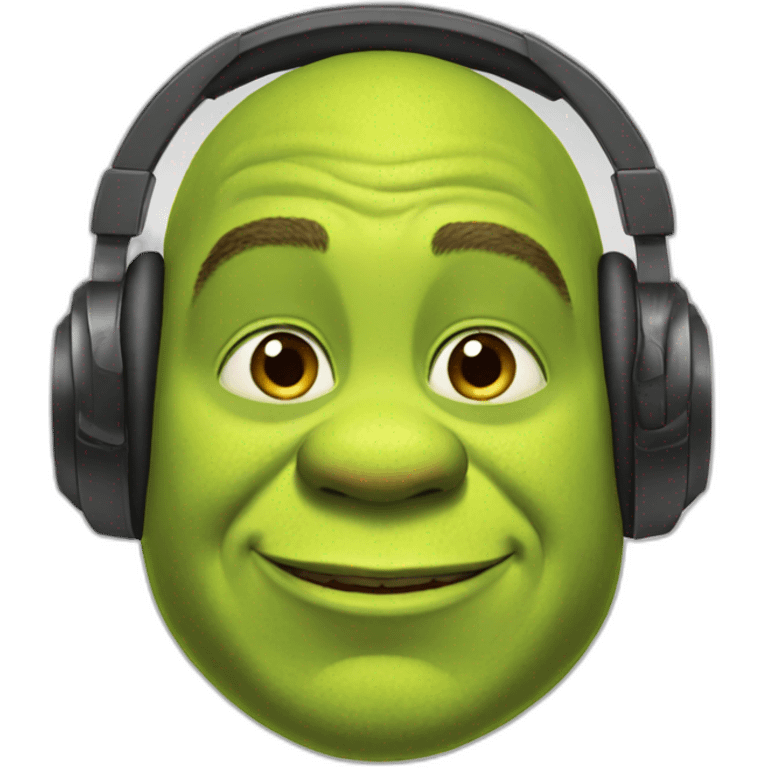 shrek with headphones emoji