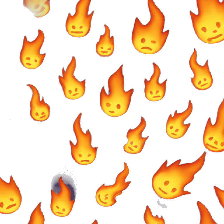 Flame shaped like person emoji