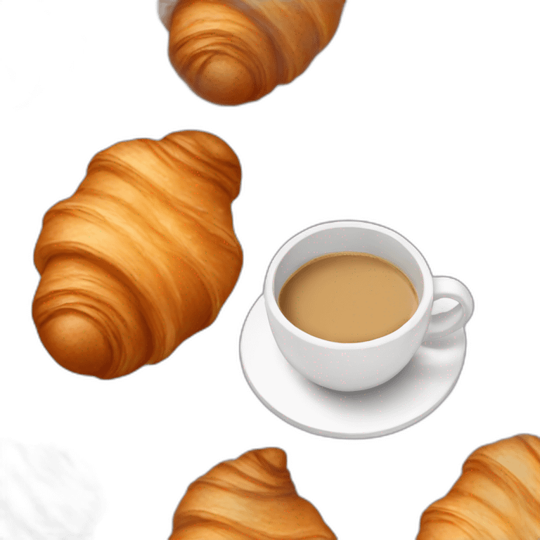 croissant and coffee emoji