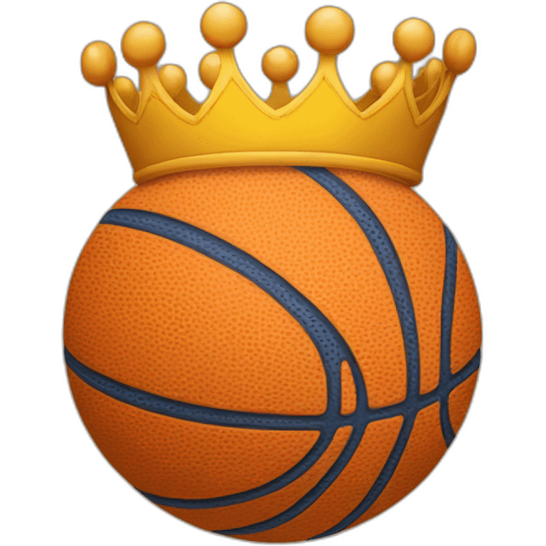 Ball of basket ball with a crown  emoji