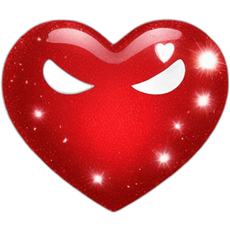 red heart with sparkle emoji