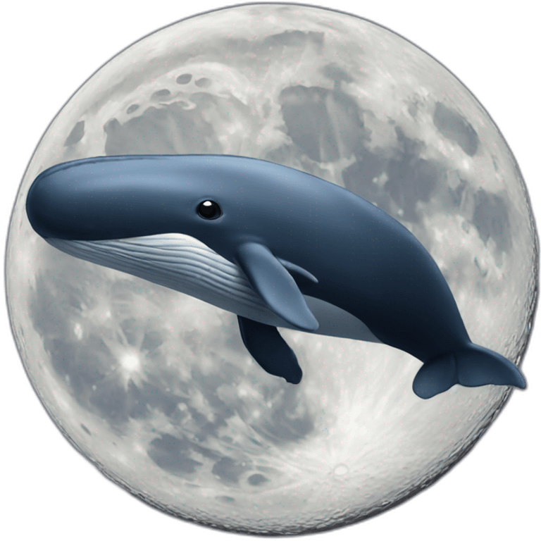 whale on the moon emoji