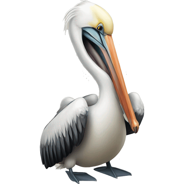 pelican open mouth to try to eat   emoji