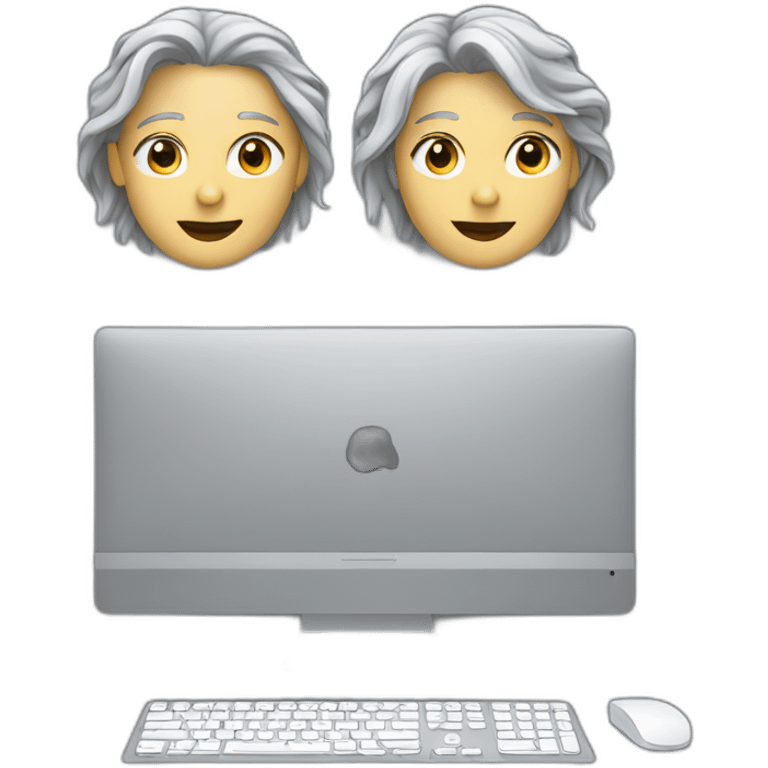 grey desktop with two monitors emoji