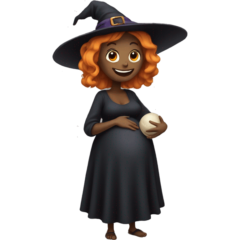 smiling witch pregnant emoji