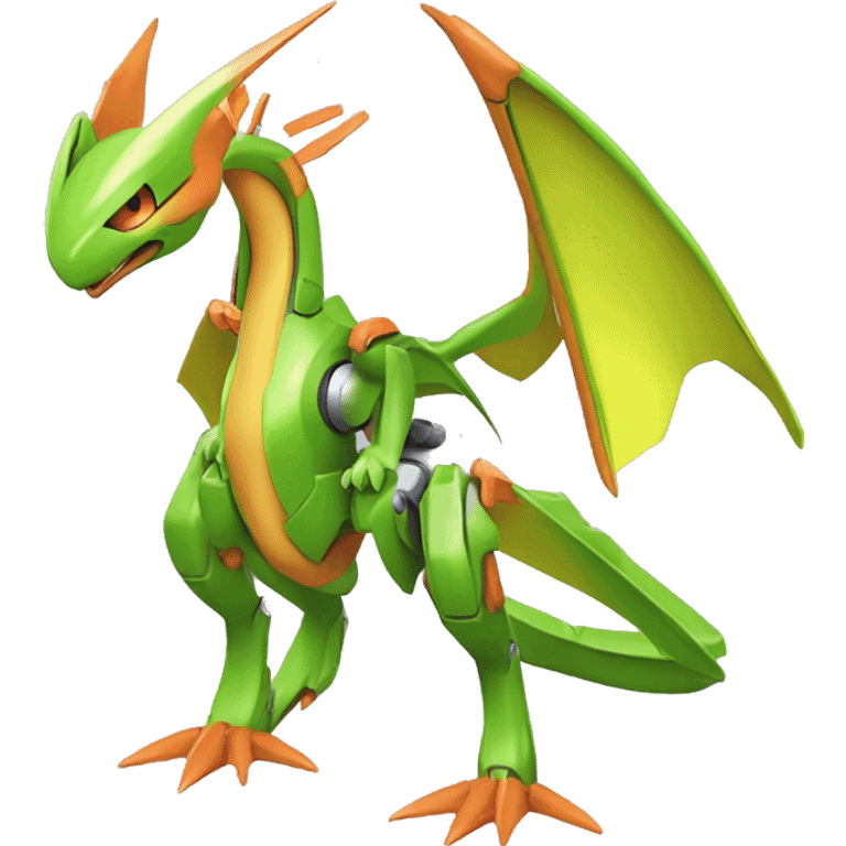 Mechanical Flygon-Scyther-Charizard-Medabot-Mecha full body emoji