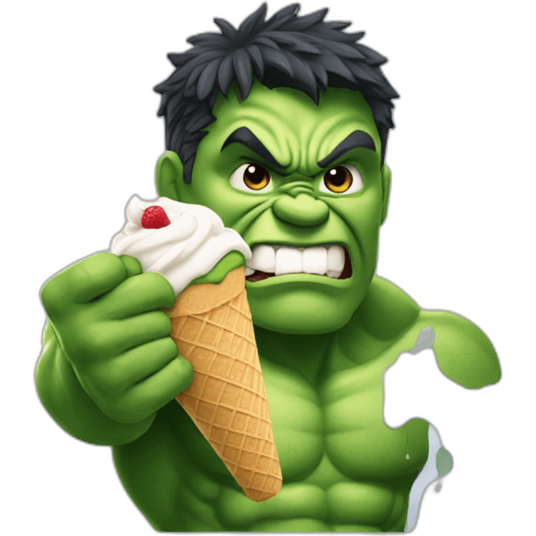 Hulk eating ice cream  emoji