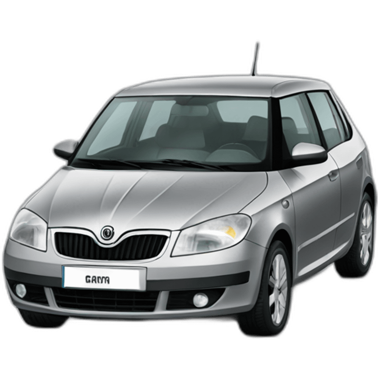 Grey skoda fabia 1 from 1997 emoji