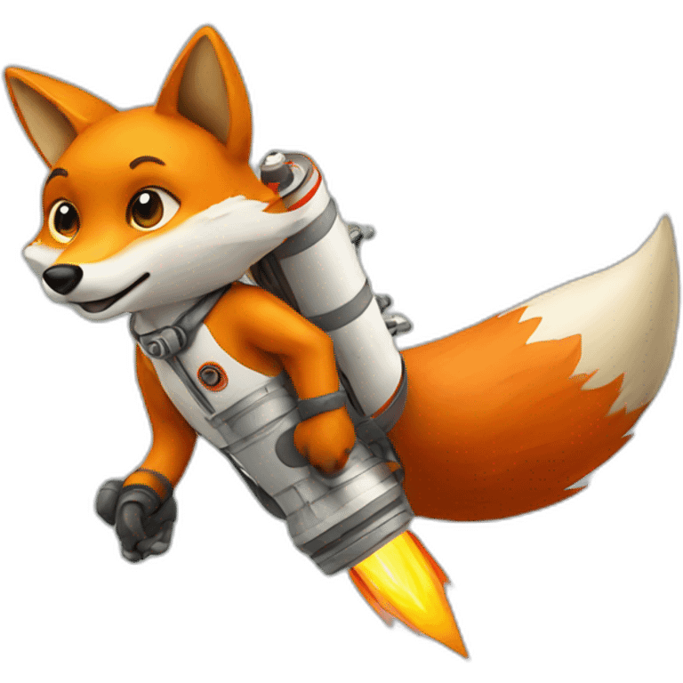 Fox on a Rocket  emoji