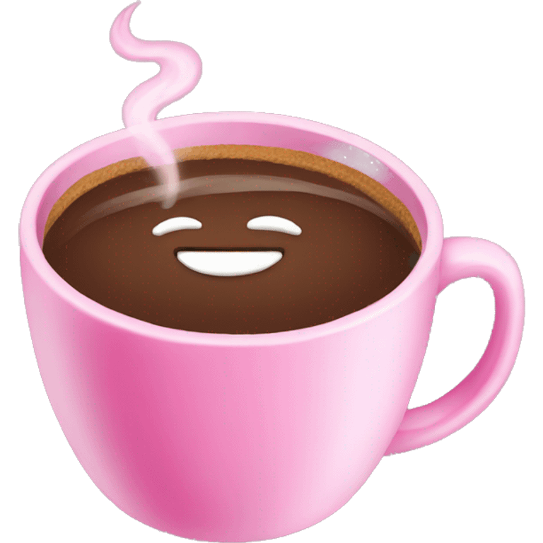 Pink coffee emoji