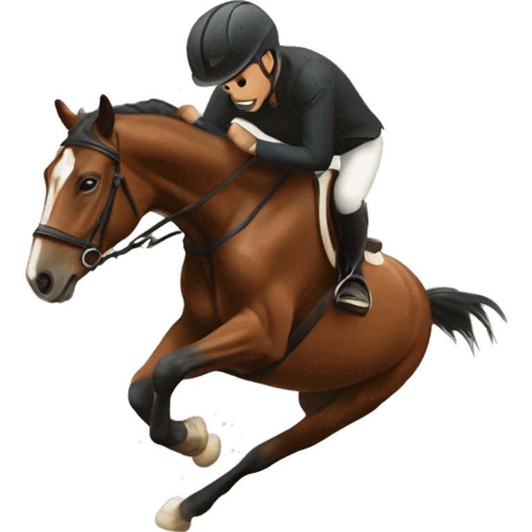 A horse jumping  emoji