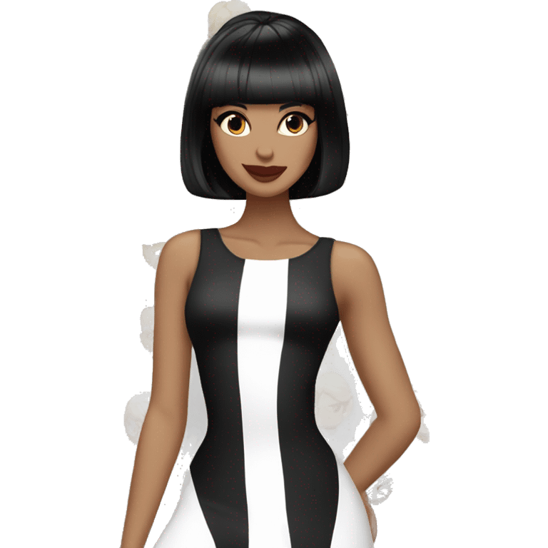 Chicago all that jazz white skin dancer black bob haircut caucasian white emoji