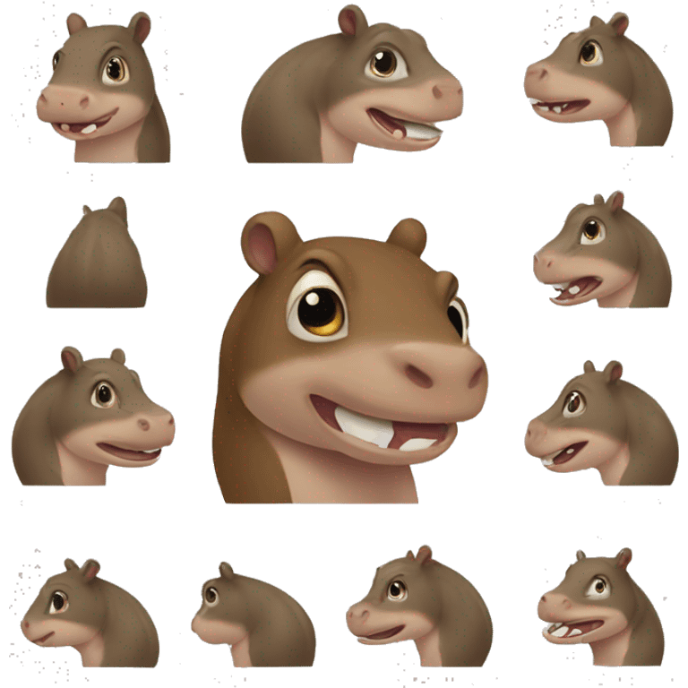 Half squirrel half hippo emoji