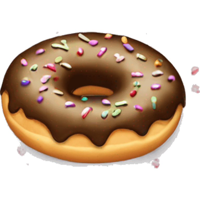 A donut with a Christmas theme emoji