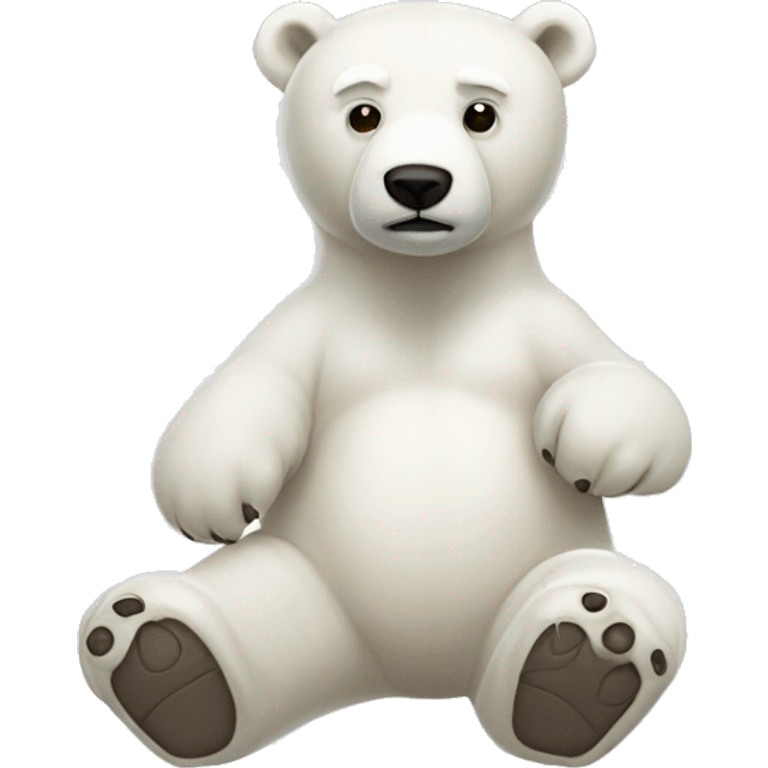 Polar bear teddy bear full body emoji