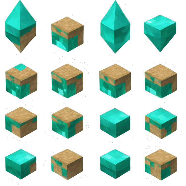 minecraft diamond blocks  emoji