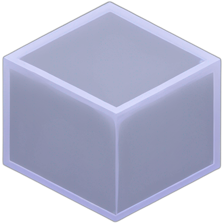 isometric square transparent solid outline emoji