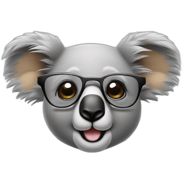 koala bear with glasses emoji