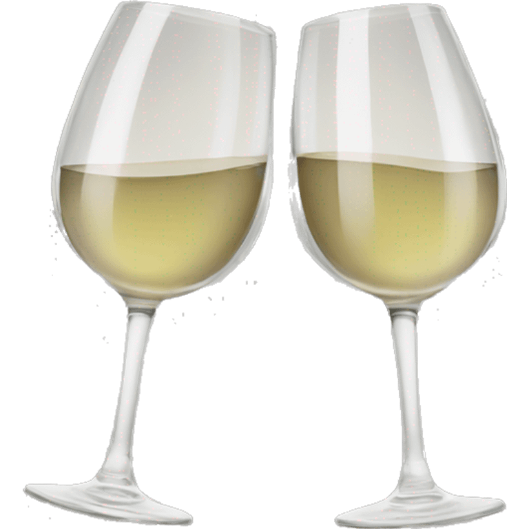 Wine glasses cheering emoji