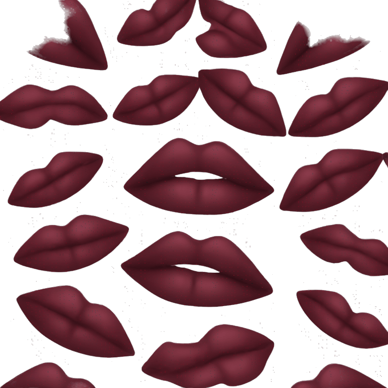 burgundy lips emoji