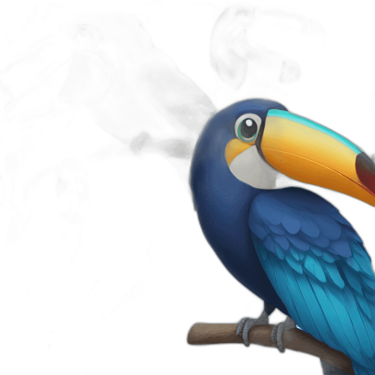 tucan head blue emoji