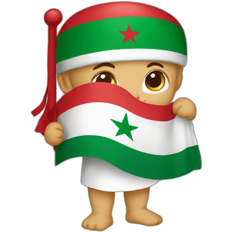 Bébé drapeau Algérie emoji