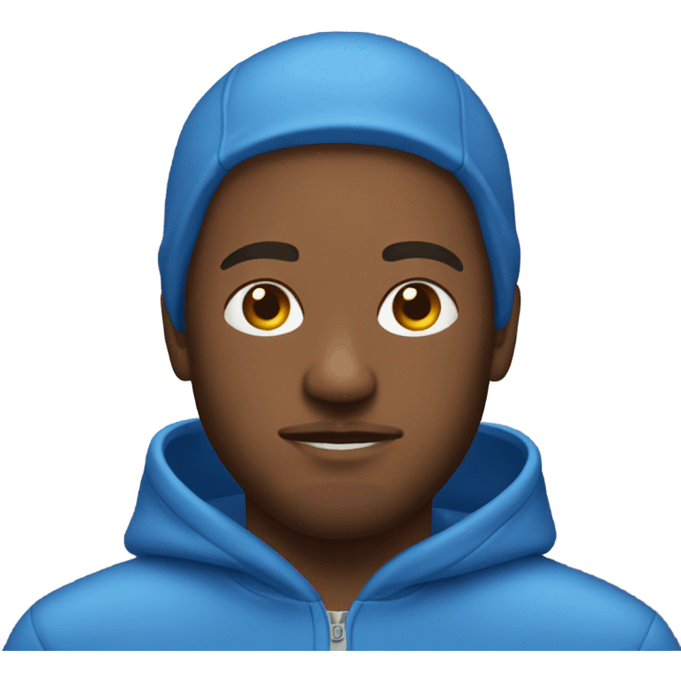 Man wearing a blue sweat suit  emoji