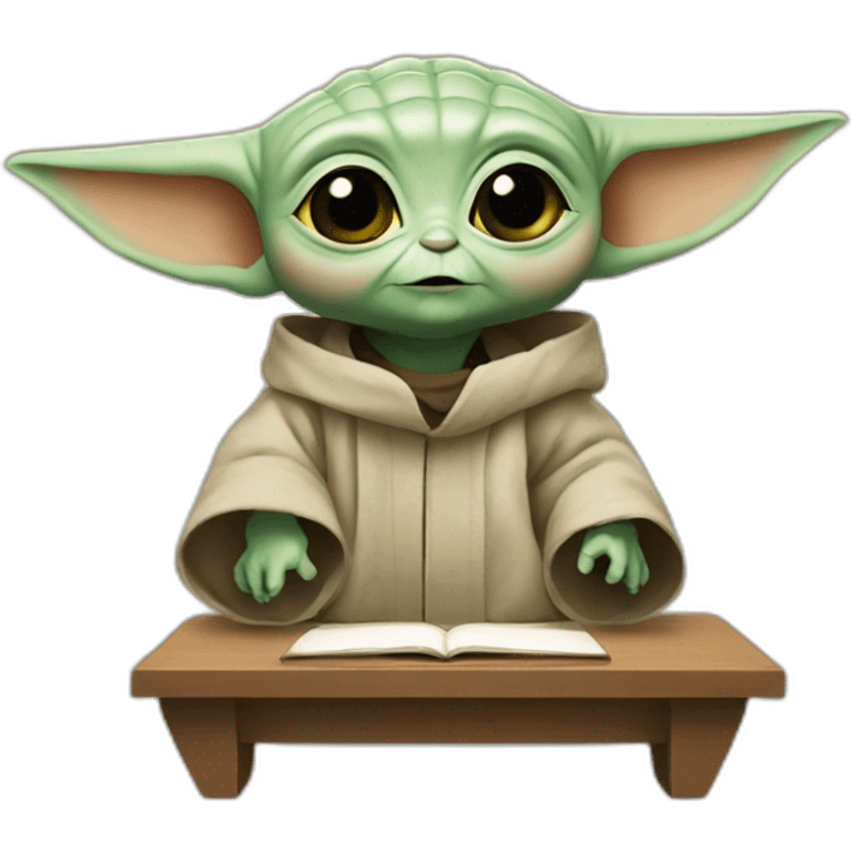 Baby yoda teaching a class emoji