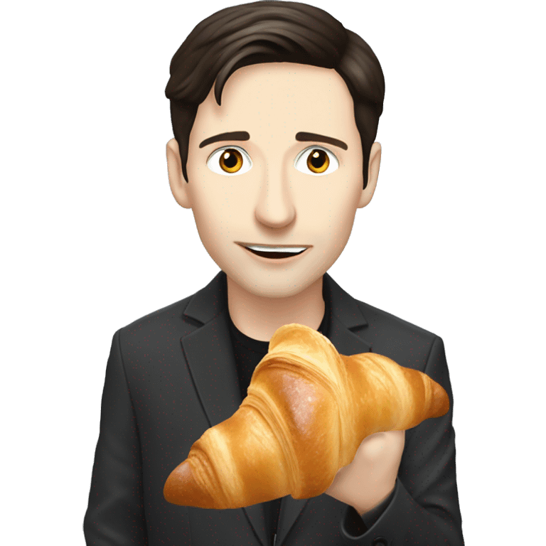 Pavel durov eats croissant emoji