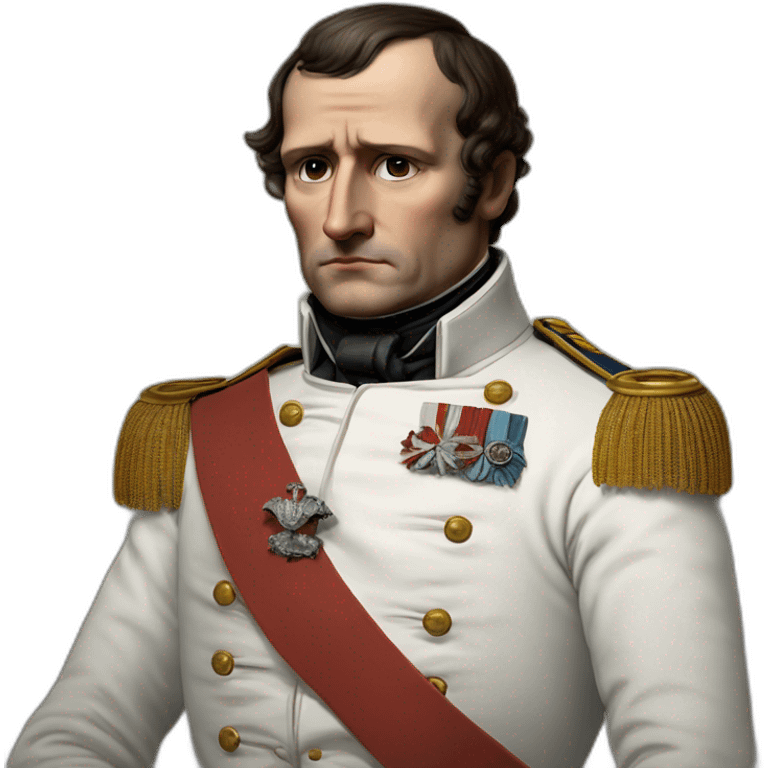 realistic napoleon bonaparte with his hand on his chest emoji