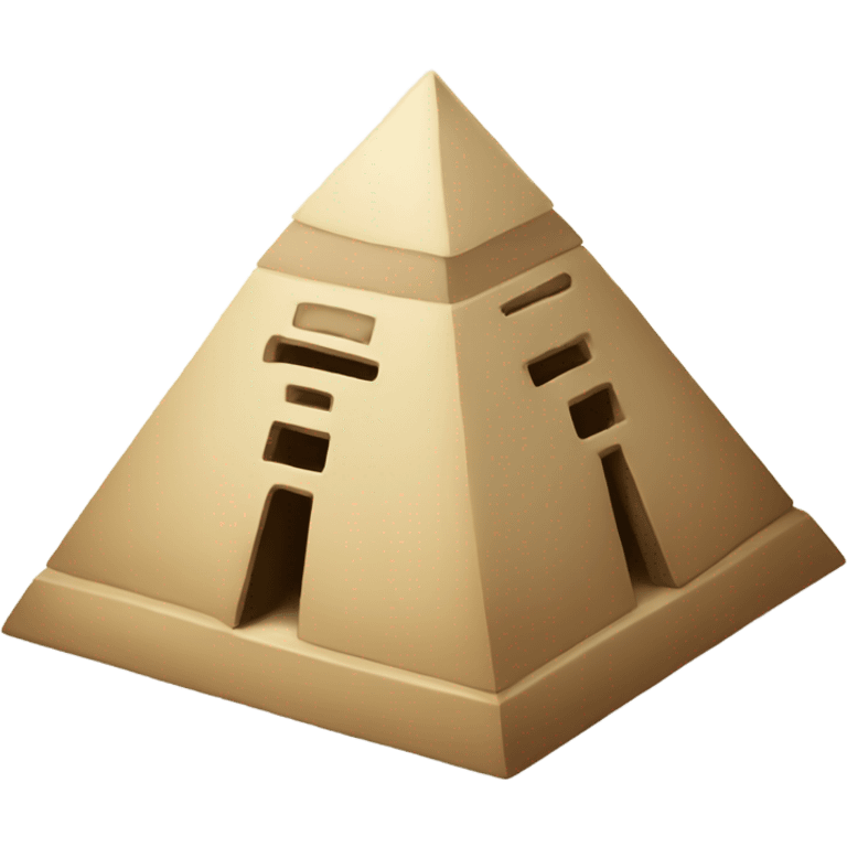 Pyramid with a suspicious face emoji