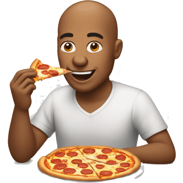 man eating pizza emoji