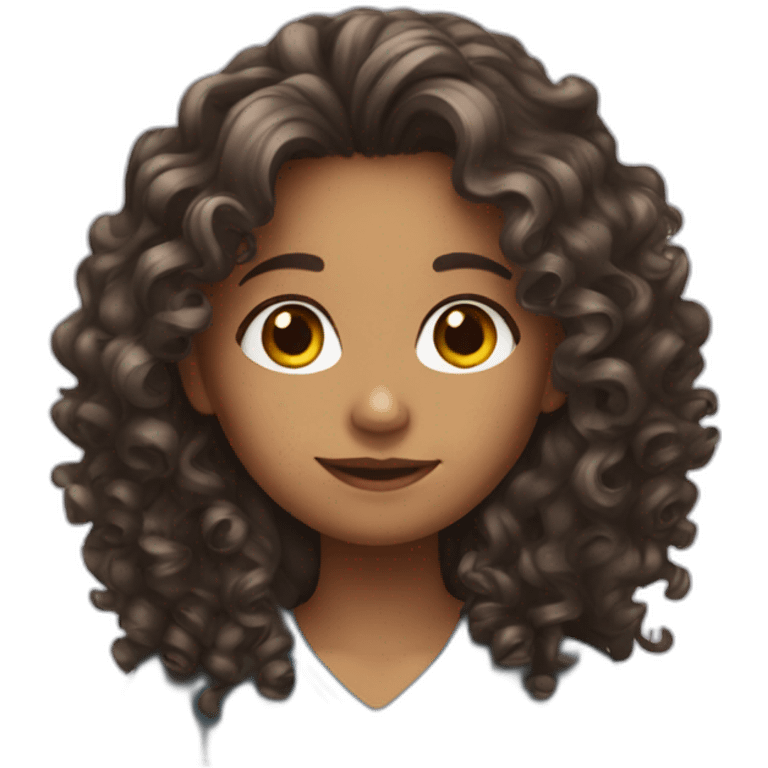 Curly long haired girl emoji