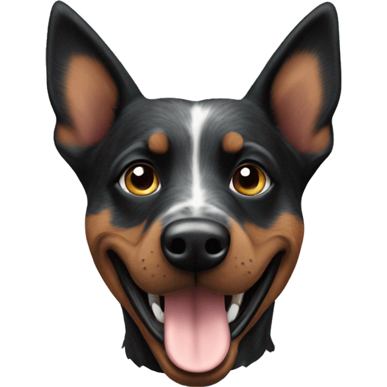 Black Australian cattle dog emoji