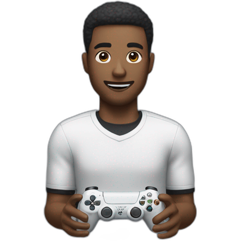 Man with a ps5 controller emoji